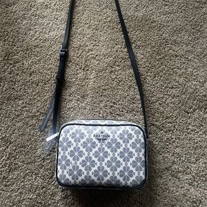 Kate Spade Navy and White Floral Camera Bag